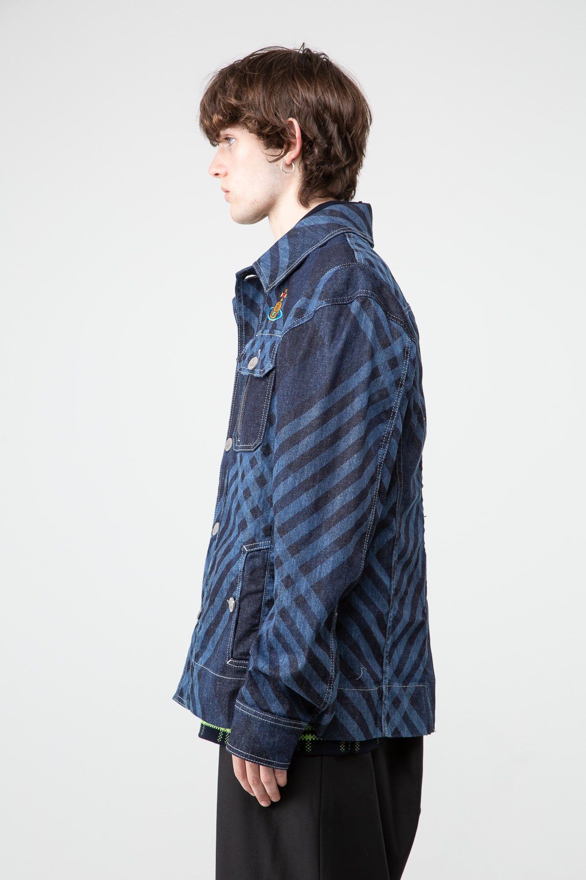 Vivienne Westwood $875 NWT Vivienne Westwood Collared Striped Denim Jacket Size US XL / EU 56 / 4 - 2 Thumbnail