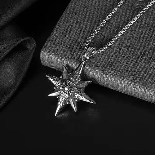 Vintage Eight-pointed Star Pendant Necklace Size ONE SIZE - 4 Thumbnail