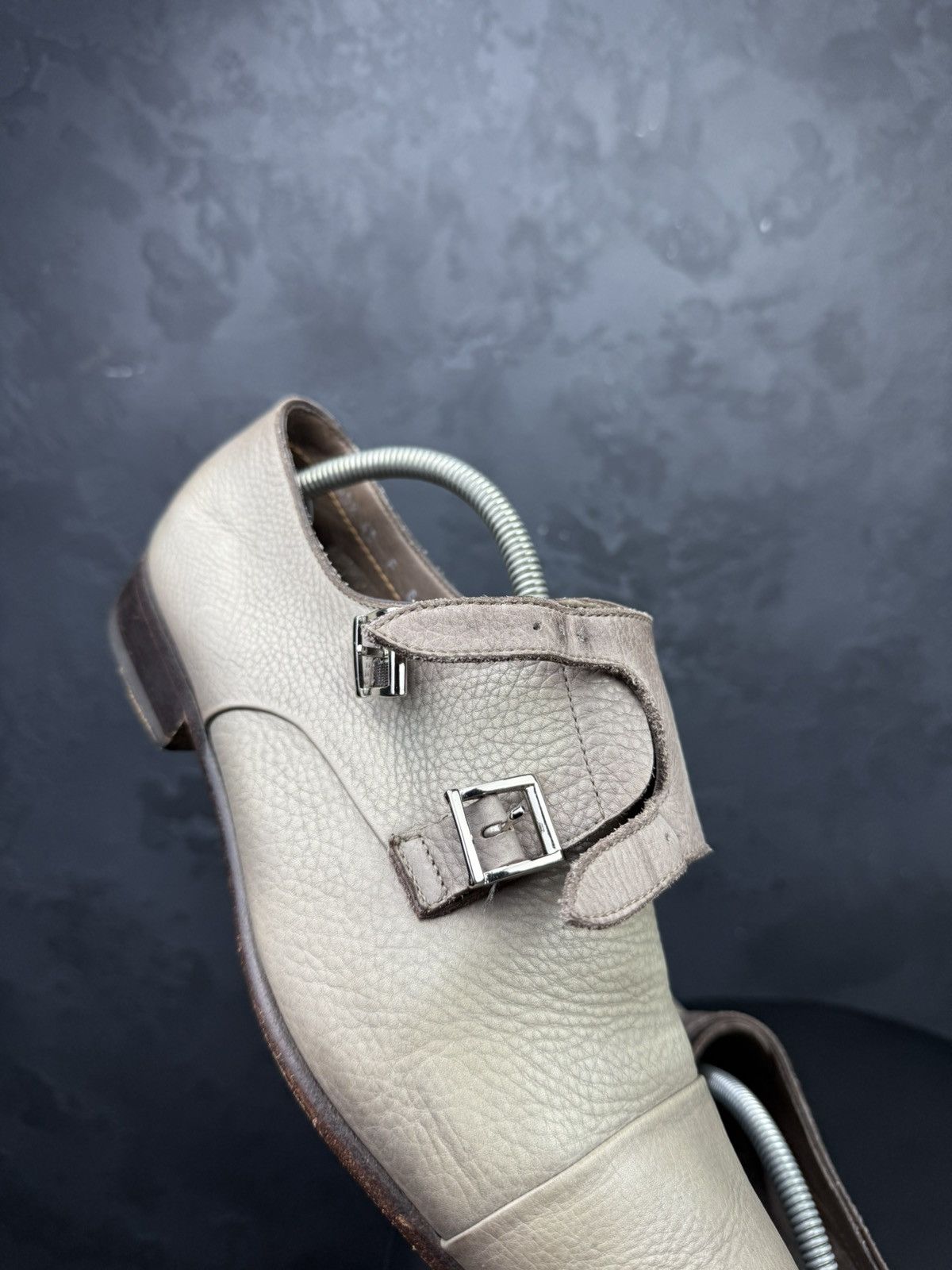 Santoni Santoni Men's Leather Double Monk Strap Shoes Size 8 Size US 8 / EU 41 - 10 Thumbnail