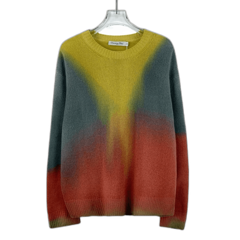 Christian Dior Colorful Cashmere Knit Sweater