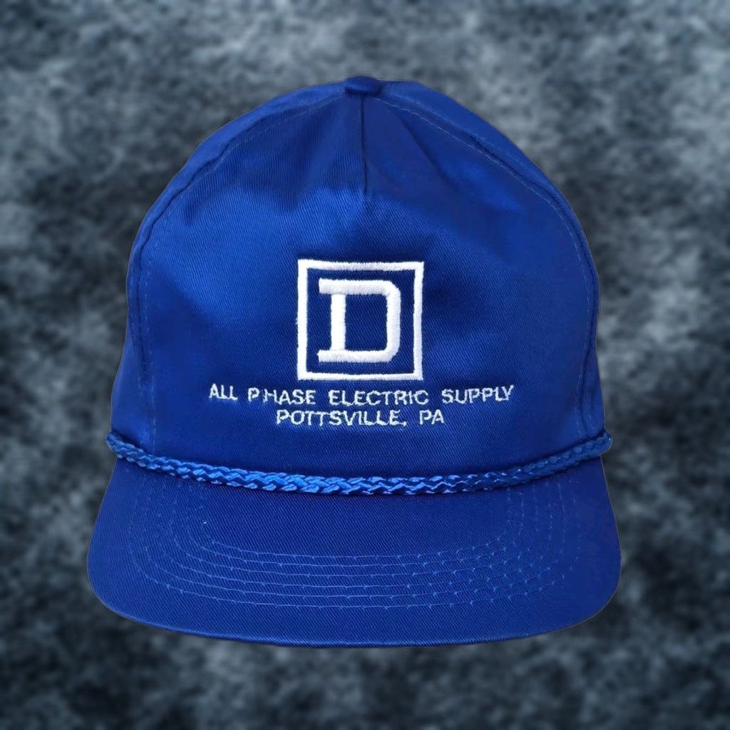 Vintage VINTAGE Trucker Hat Men One Size Blue Rope Embroi Pottsville PA Snapback All Phase Electric Supply Size ONE SIZE - 1 Thumbnail