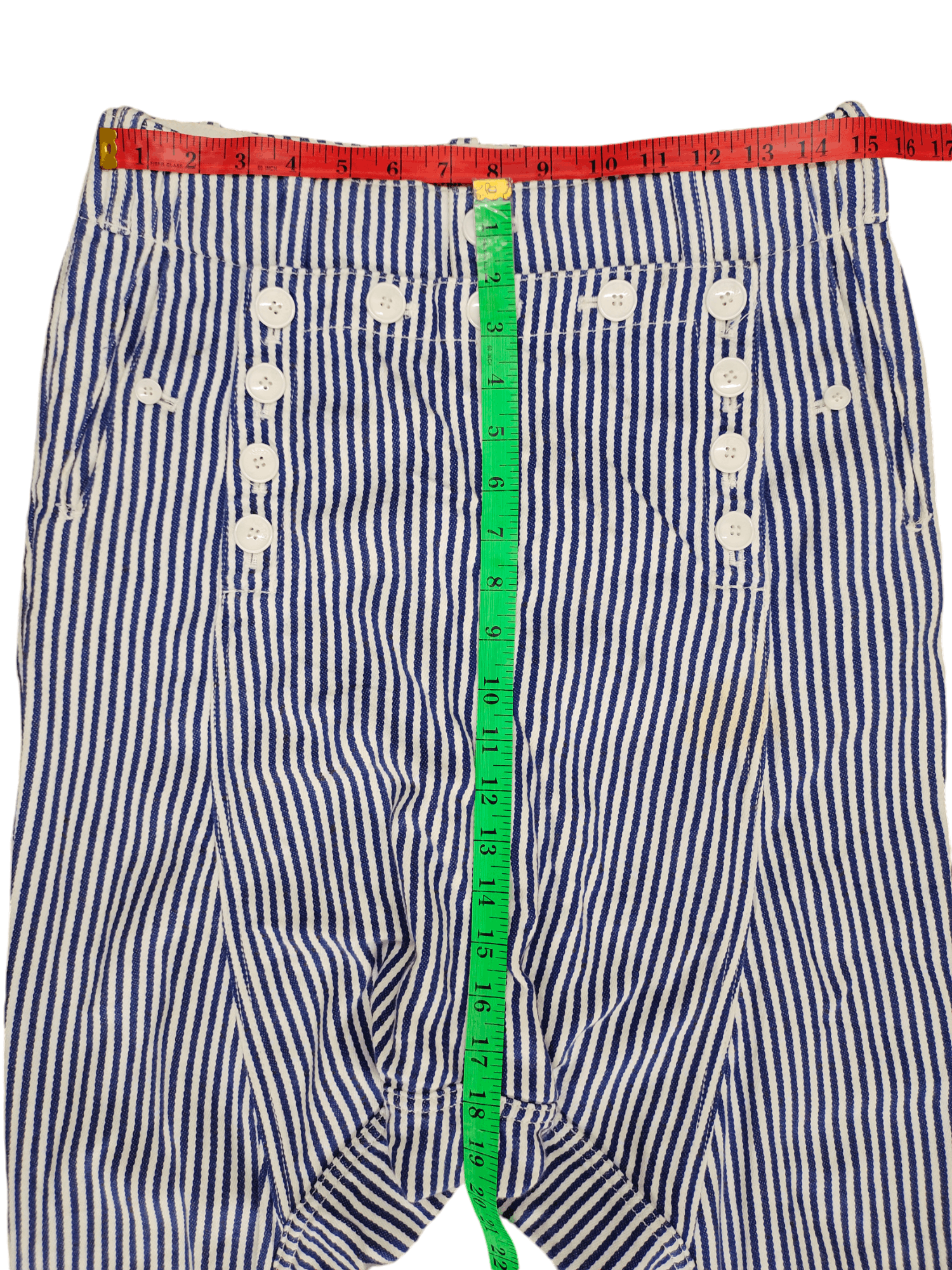 Ne-Net Ne-Net Issey Miyake Drop Crotch Hickory 3Q Denim Pants Size US 30 / EU 46 - 8 Thumbnail