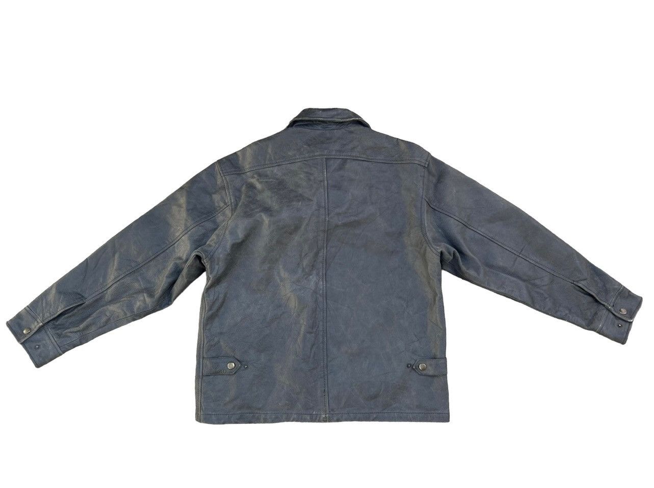 Paul Smith × Vintage Vintage Paul Smith Fade Patina Leather Zipper Jacket Size US S / EU 44-46 / 1 - 2 Thumbnail