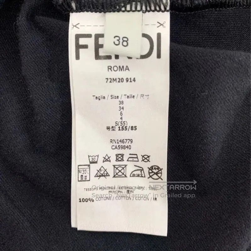 Fendi Fendi Black Cotton T-Shirt with Eye Print . Size M / US 6-8 / IT 42-44 - 7 Thumbnail