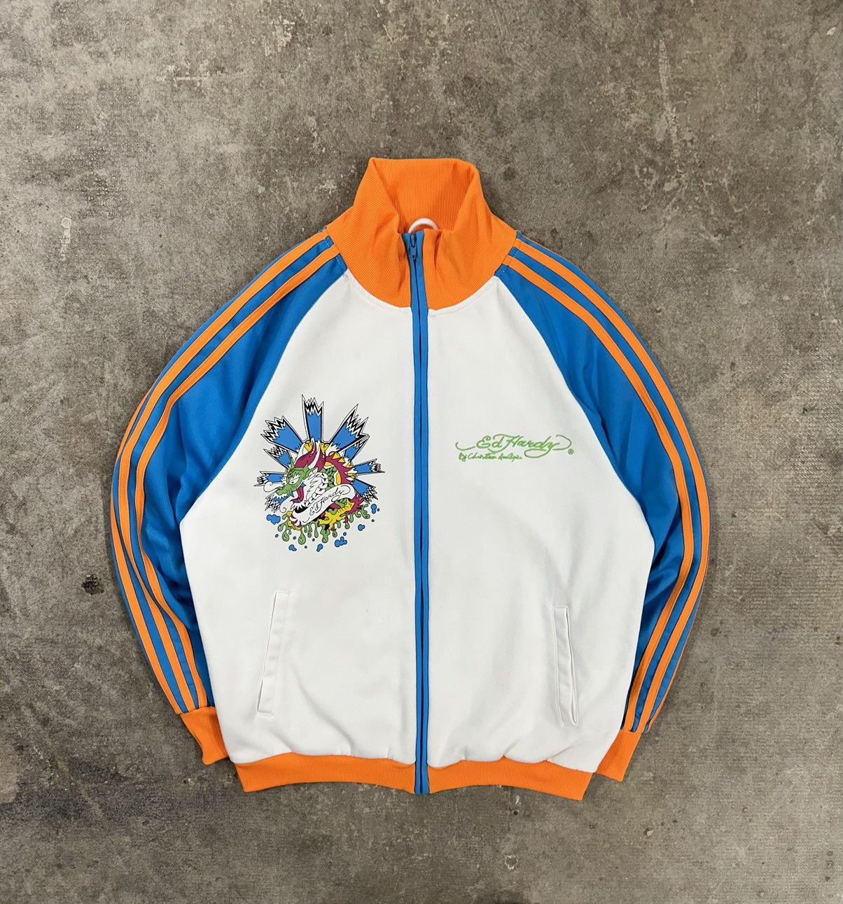 Ed Hardy Crazy Y2K Ed Hardy Christian Audigier Track Jacket Size US XL / EU 56 / 4 - 2 Thumbnail