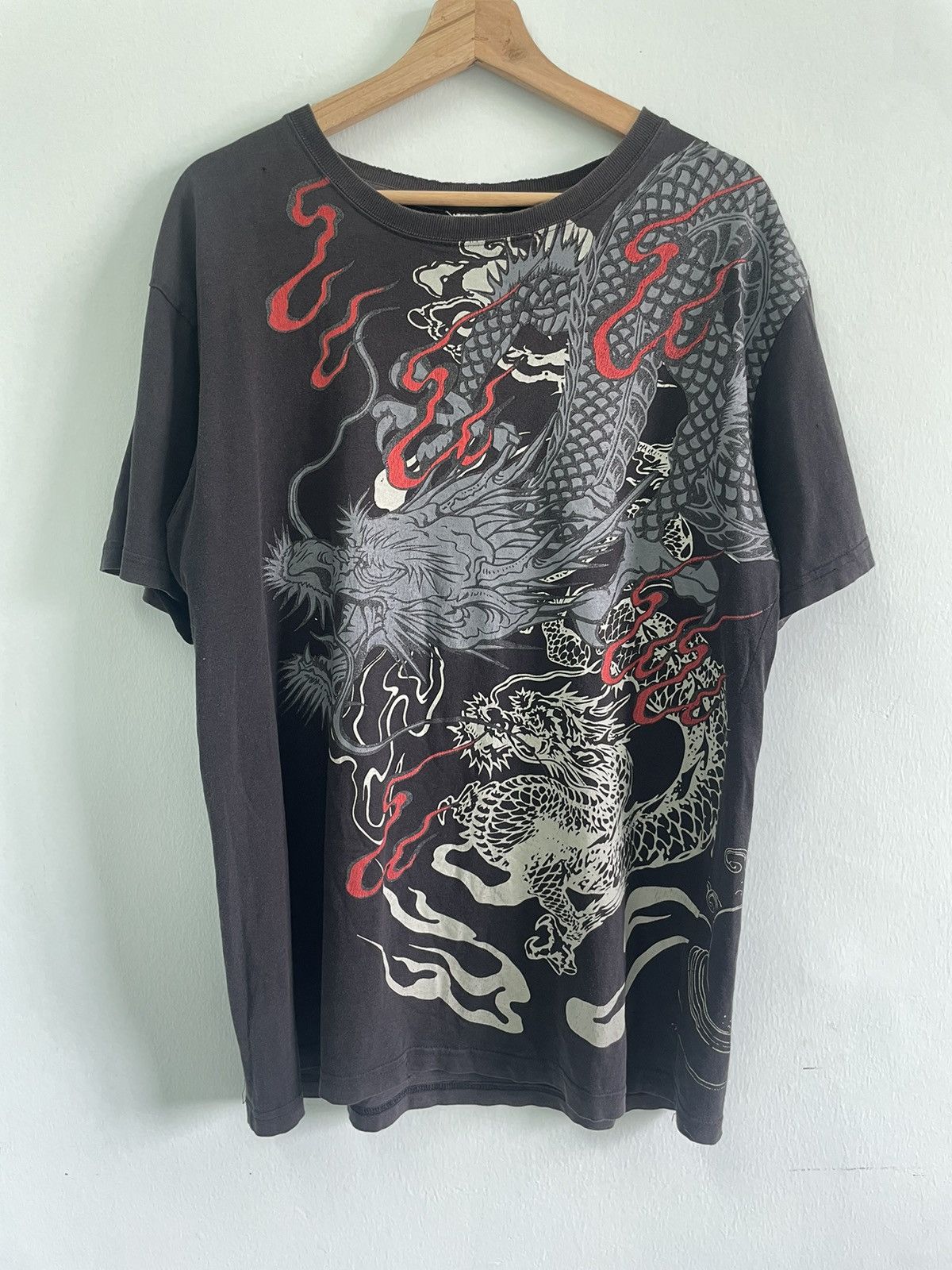 Japanese Brand × Vintage Vintage Overprint Dragon Sukajan Tshirt Size US L / EU 52-54 / 3 - 1 Thumbnail