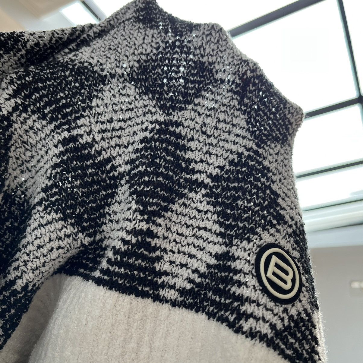 Balenciaga × Vintage Balenciagaa Paris Vintage Knitwear Big Logo Argyle Patern Size L / US 10 / IT 46 - 7 Thumbnail