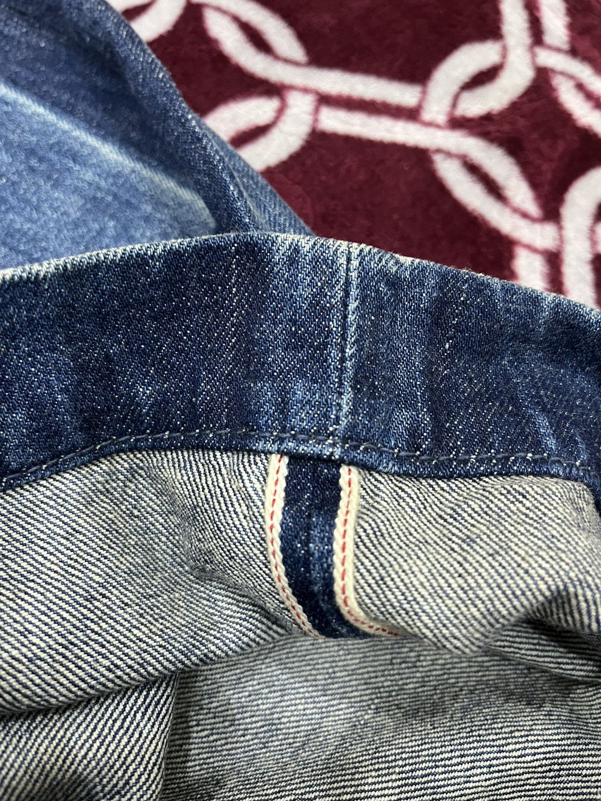 Japanese Brand Bru Na Boinne Redline Selvedge Stain Denim Size US 28 / EU 44 - 5 Thumbnail