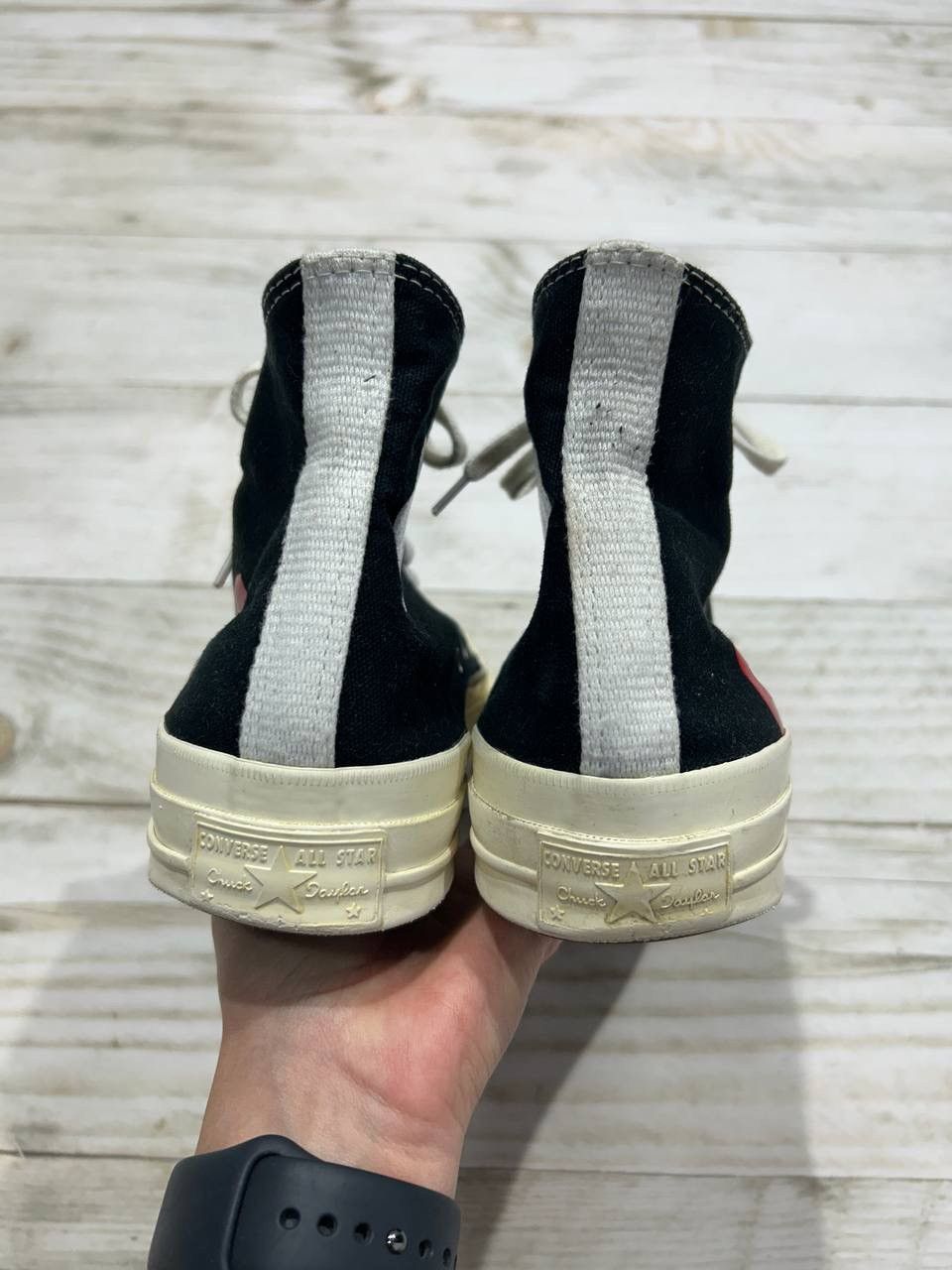 Comme des Garcons PLAY Comme des Garçons x Converse High Top CDG Sneakers Size US 8.5 / EU 41-42 - 9 Thumbnail