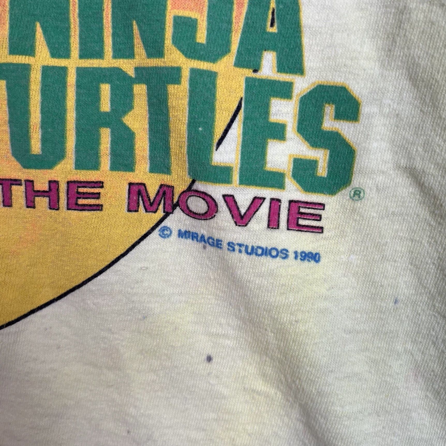 Vintage VINTAGE 90s Ritz Teenage Mutant Ninja Turtles Movie Graphic Tee Adult Large Yellow Mens Size US L / EU 52-54 / 3 - 5 Thumbnail
