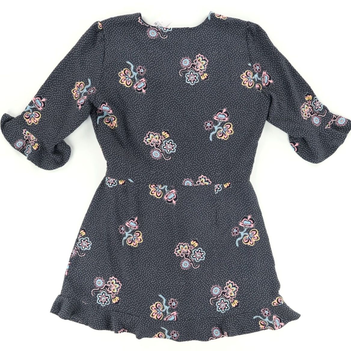 Loft Loft Flair Sleeve Wrap Mini V-Neck 3/4 Sleeve Gray Women's 4 Dress Shirt Womens 4 Gray Loft Flair Sleeve Wrap Mini V-Neck 3/4 Sleeve Dress Size S / US 4 / IT 40 - 4 Thumbnail