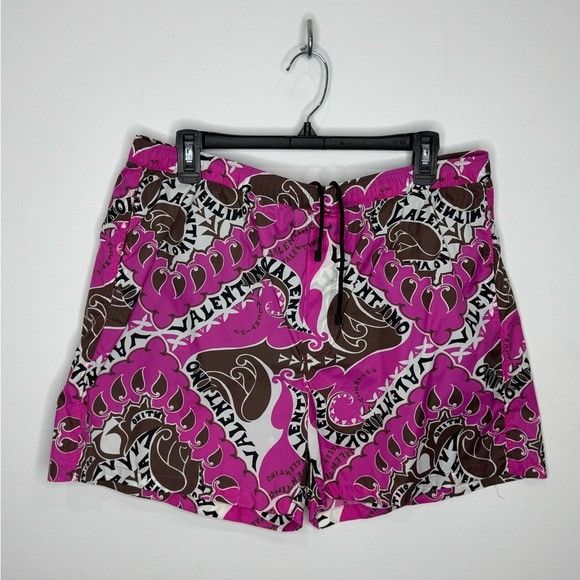 Valentino Valentino Garavani Men’s Bandana-Print Logo Nylon Swim Short Size US 34 / EU 50 - 1 Thumbnail