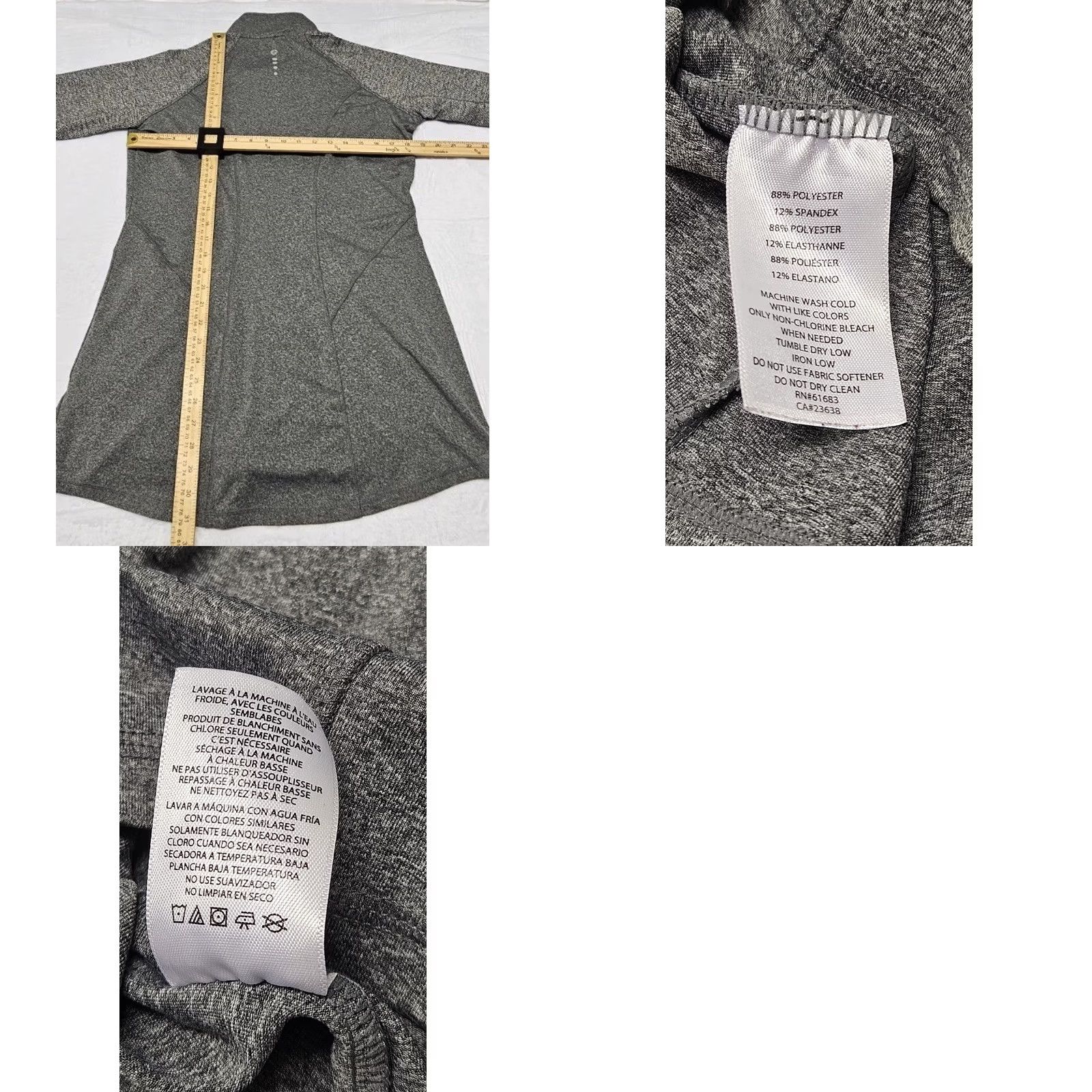 Jockey Jockey Jacket Womens M Blue Full Zip Yoga Running Athletic Curved Hem Size Size M / US 6-8 / IT 42-44 - 8 Thumbnail