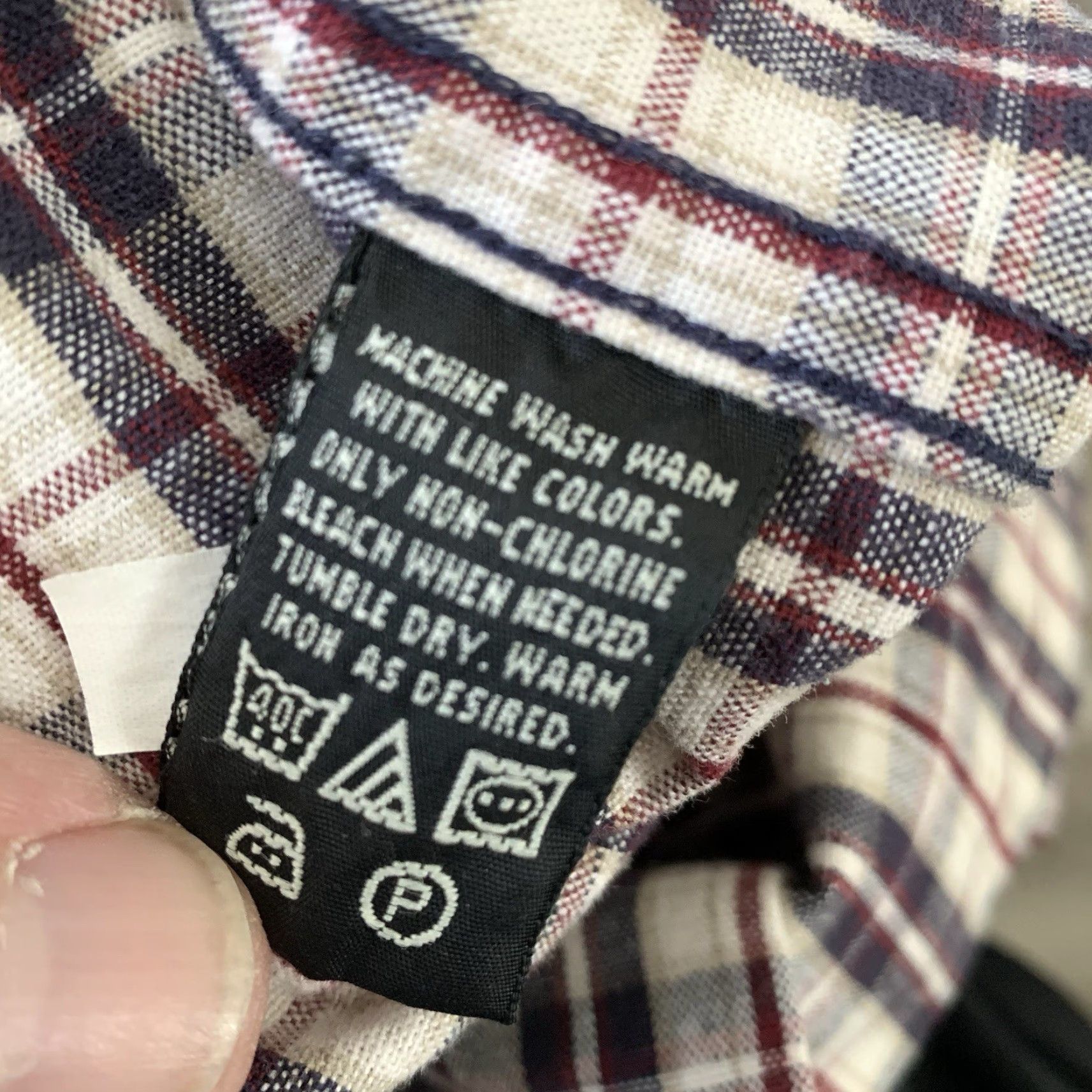 Eddie Bauer Eddie Bauer Mens XL Button-Up Shirt - Ivory Plaid, Long Sleeve, Cotton, Woven, Classic Fit, Button-Down Collar, Pockets, Easy Care, Casual, Business Size US XL / EU 56 / 4 - 4 Thumbnail