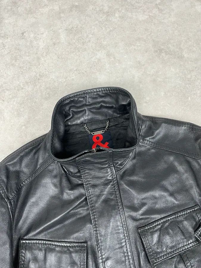Dolce & Gabbana 1990s Dolce & Gabbana Black Leather Multi-Pocket Bomber Jacket Size US S / EU 44-46 / 1 - 5 Thumbnail