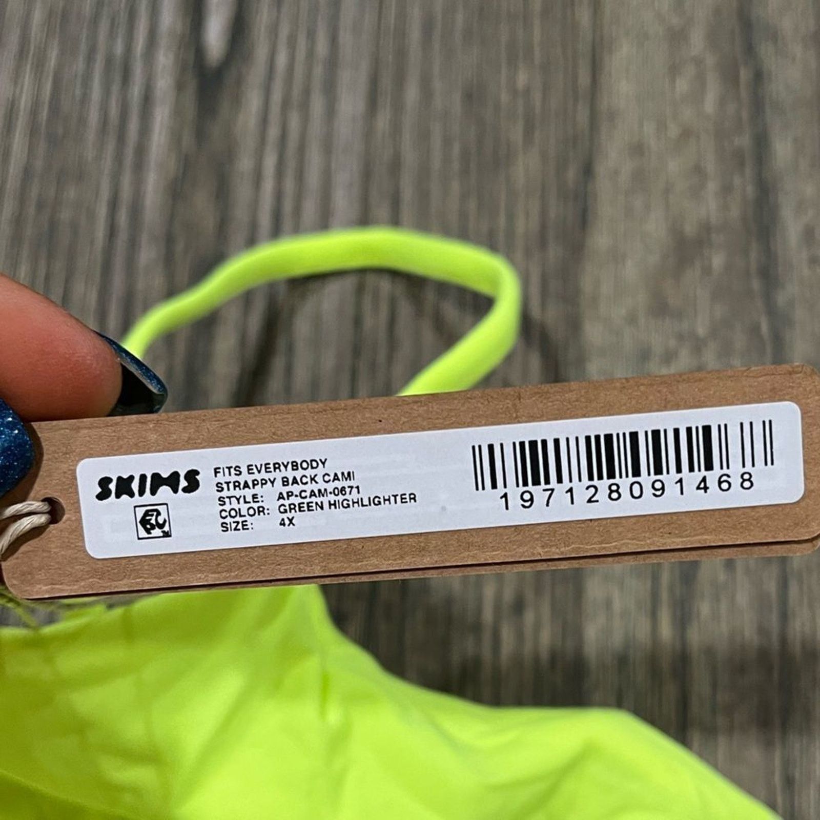 SKIMS NWT Skims Fits Everybody Strappy Cami Top Highlighter 4X Size 4XL / US 24-26 - 2 Thumbnail
