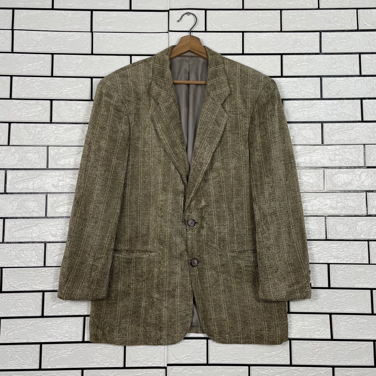 Krizia Uomo Krizia Striped Wool Blazer Jacket Size US M / EU 48-50 / 2 - 1 Thumbnail
