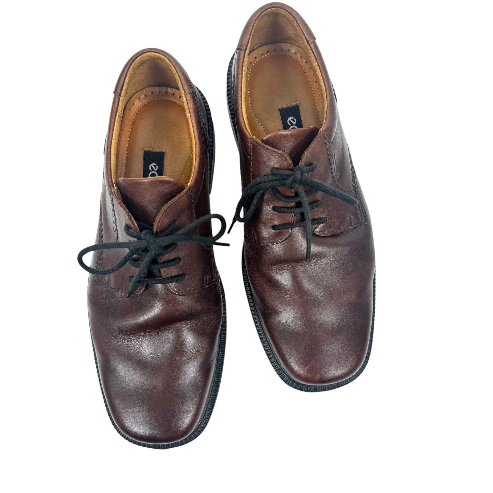 Ecco Ecco leather oxford dress shoes brown lace up comfort 8/8.5 Size US 8.5 / EU 41-42 - 3 Thumbnail