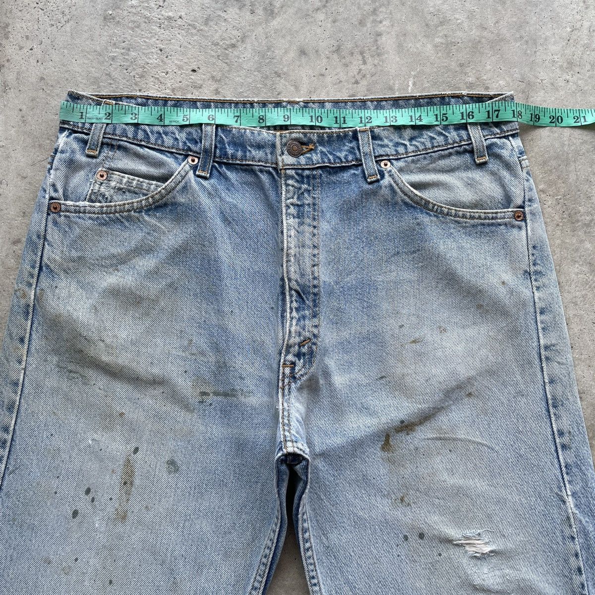 Jean × Levi's 1990s Levis 505 THRASHED Regular Fit Jeans Faded Pants W36 Size US 36 / EU 52 - 5 Thumbnail
