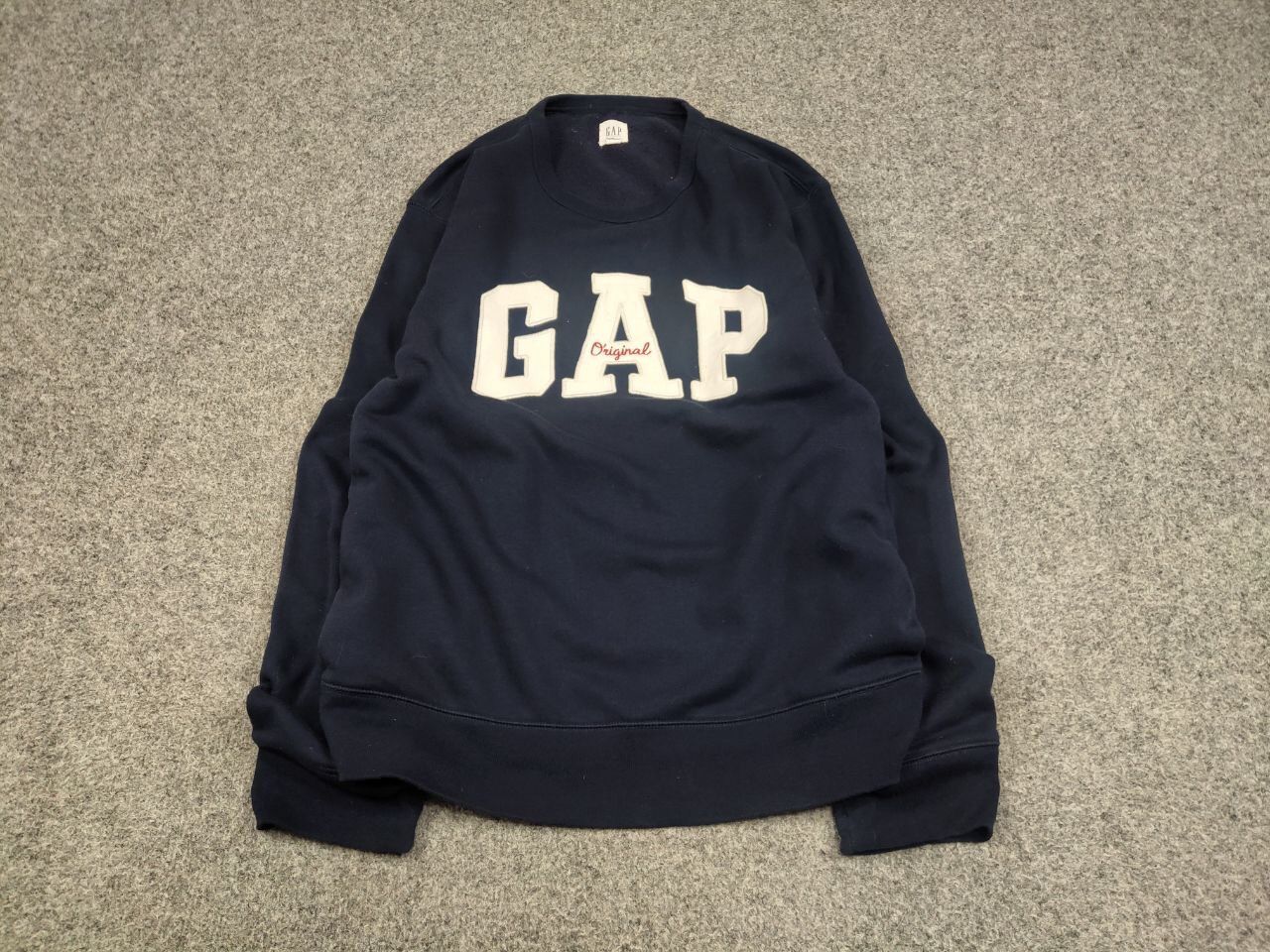 Gap Gap Blue embroidered logo Crew Chek Sweatshirt Vintage Style Size US L / EU 52-54 / 3 - 2 Thumbnail