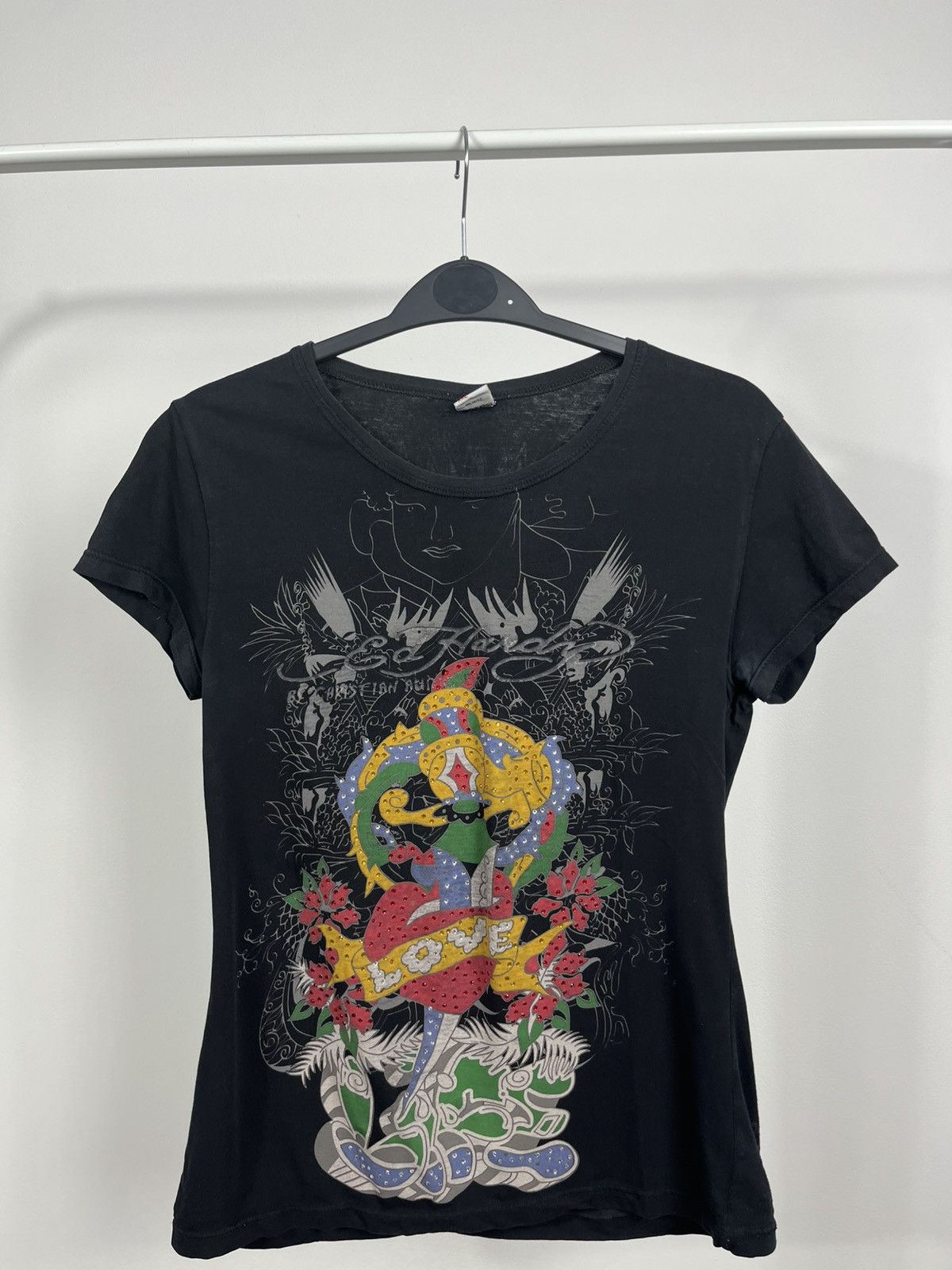 Ed Hardy Ed Hardy Love Dagger Graphic T-Shirt Black Women’s Size M / US 6-8 / IT 42-44 - 2 Thumbnail