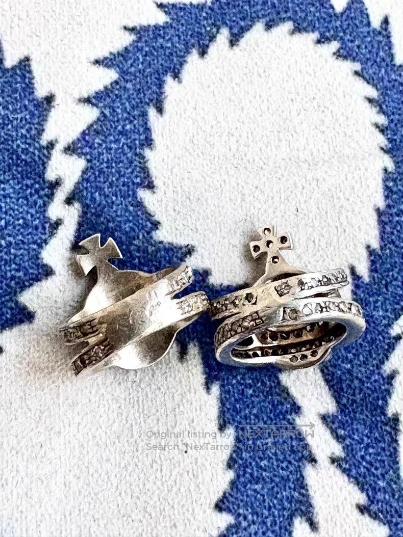 Vivienne Westwood Vivienne Westwood size XS Vintage Diamond-Encrusted Saturn Size ONE SIZE - 4 Thumbnail