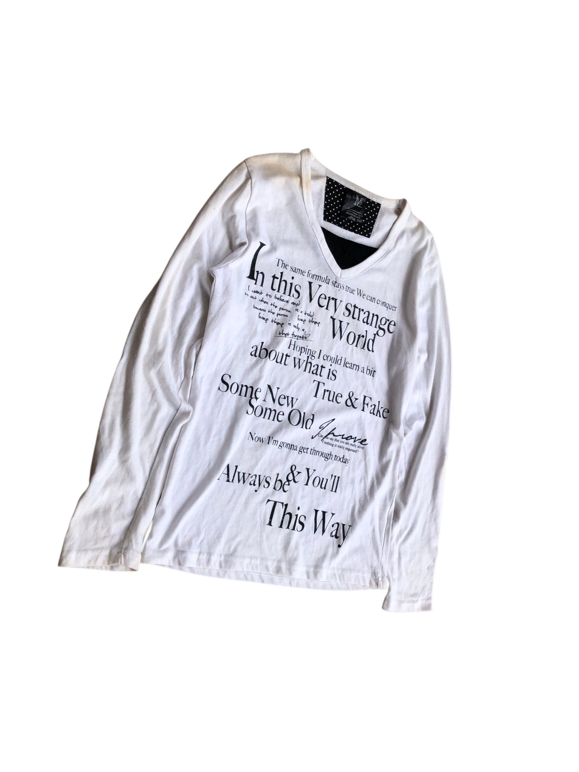 If Six Was Nine 2000s Clash Double Layer Poem Vkei Style Y2k Japanese Size US M / EU 48-50 / 2 - 1 Thumbnail