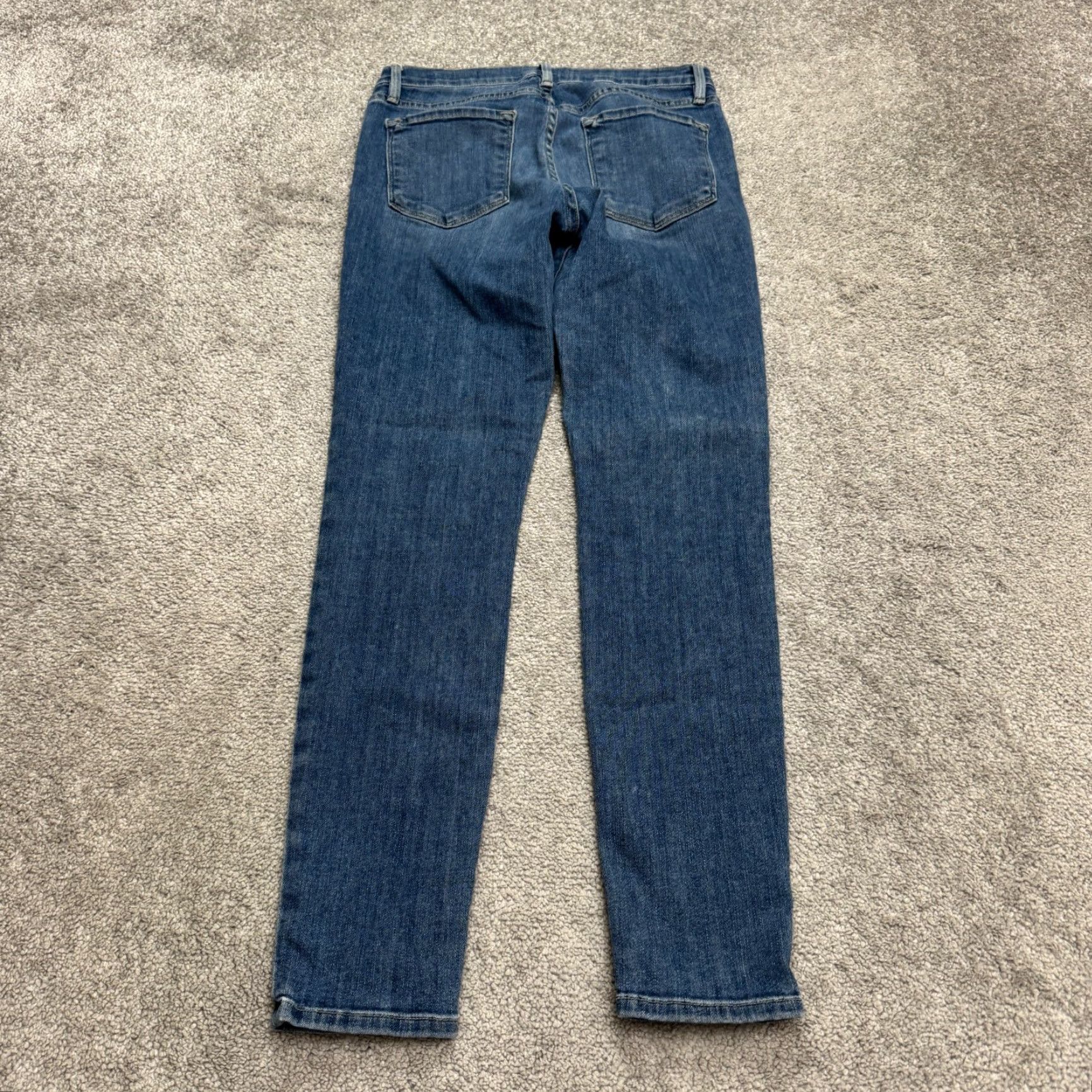 Madewell VINTAGE Frame Le Skinny De Jeanne Crop Denim Jeans Womens 27 Blue Mid Rise Medium Wash Size 27" / US 4 / IT 40 - 2 Thumbnail