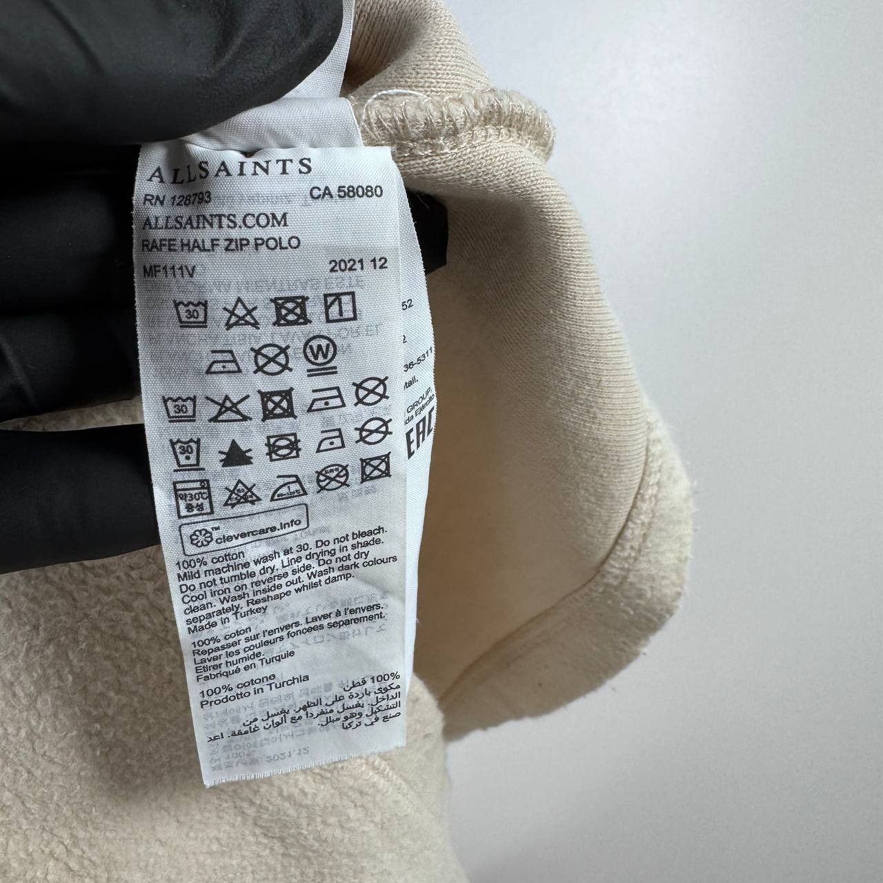 Allsaints AllSaints Half Zip Sweatshirt Beige Fleece Pullover Size M Size US M / EU 48-50 / 2 - 9 Thumbnail