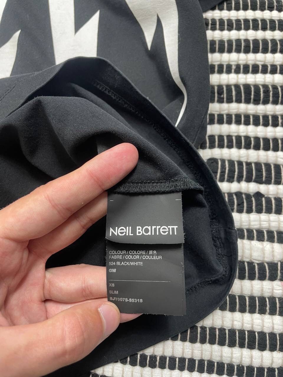 Designer × Japanese Brand × Neil Barrett Neil Barrett Slim Fit Lighting Logo Tee T-Shirt Y2K Size US XS / EU 42 / 0 - 7 Thumbnail