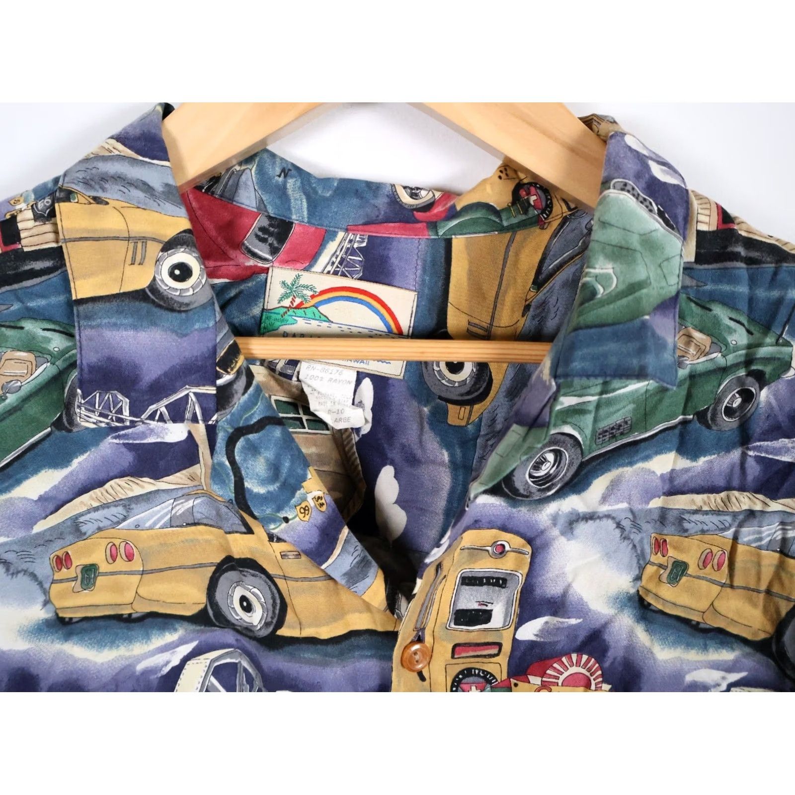 Paradise Found VTG Paradise Found Shirt Men's 3XL Multicolor Floral Short Sleeve Button-Up Hawaiian Cars Interstate Motels Size US XXL / EU 58 / 5 - 4 Thumbnail