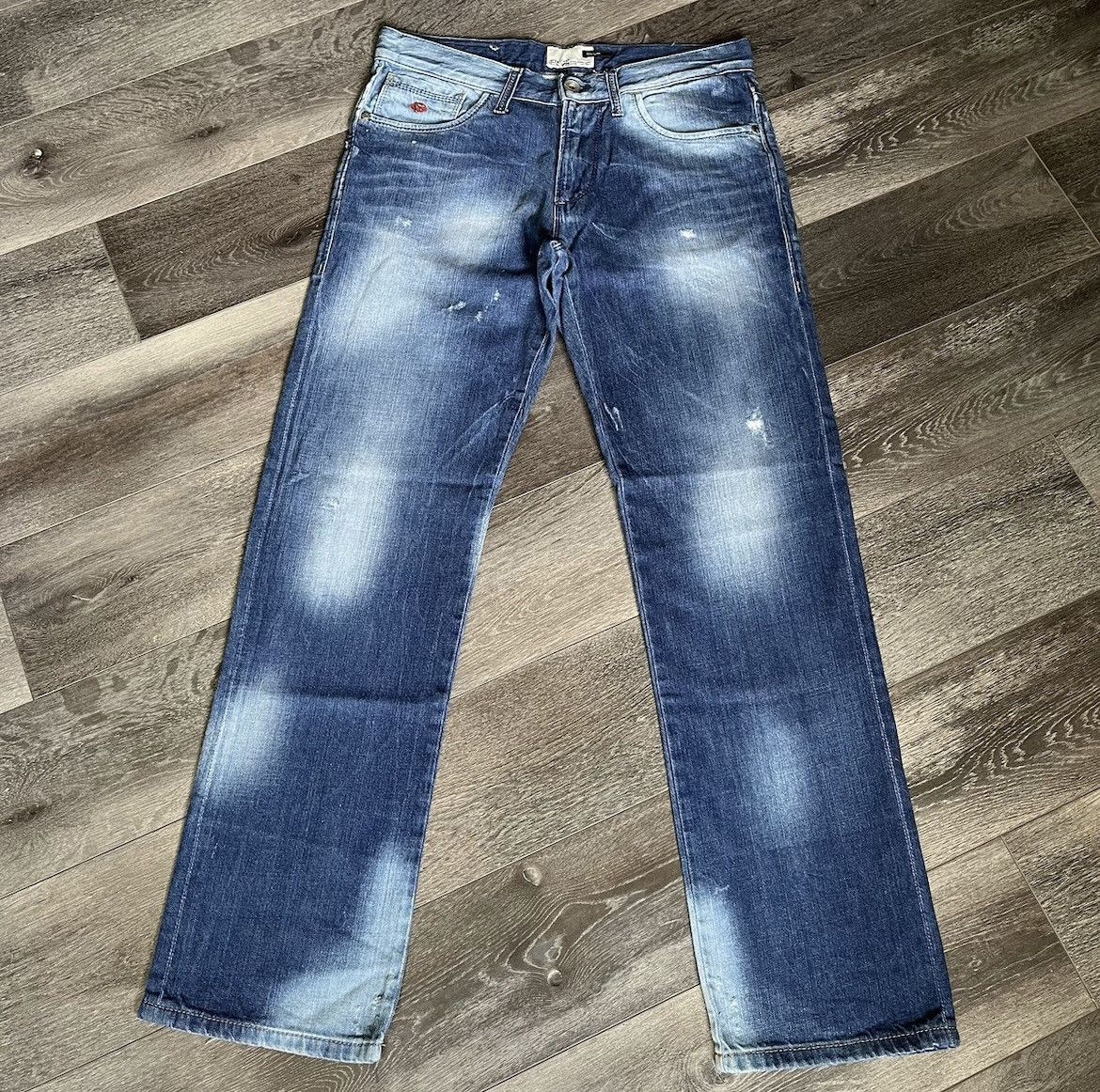 Energie Vintage Energie Sixty Mulligan Distressed Denim Jeans 33x32 Size US 33 - 2 Thumbnail