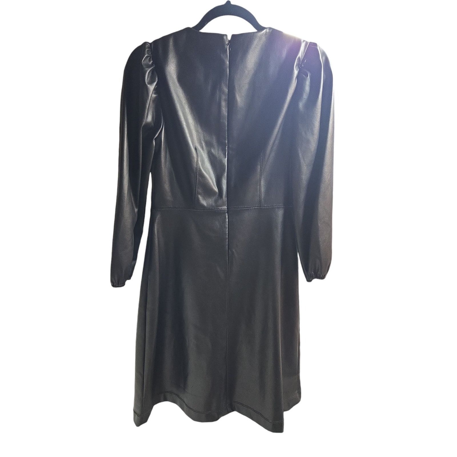 Ann Taylor Ann Taylor| Black, Faux Leather, Dress | Size 2 Size XS / US 0-2 / IT 36-38 - 7 Thumbnail