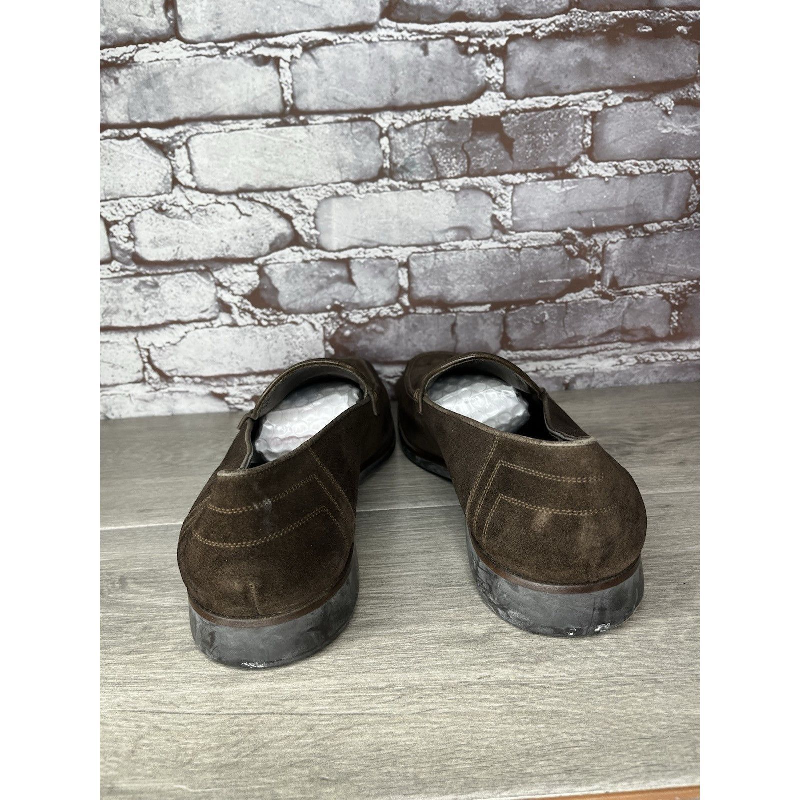 Bruno Magli Bruno Magli Brown Suede Leather Loafers Slip On Dress Shoes Size US 11.5 / EU 44-45 - 6 Thumbnail