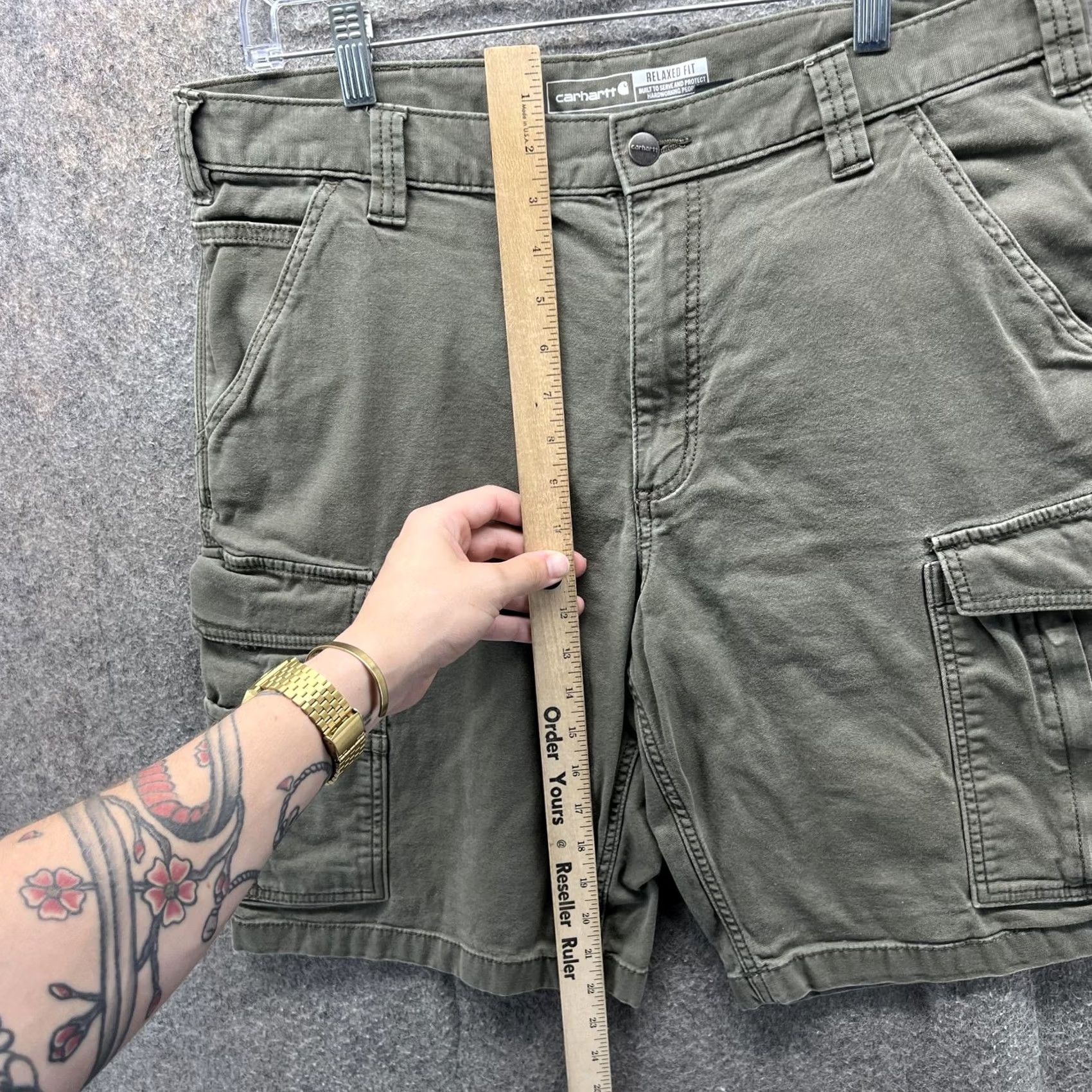 Carhartt Carhartt Cargo Shorts Mens 36 Green Relaxed Fit Utility Work Carpenter Size US 36 / EU 52 - 7 Thumbnail