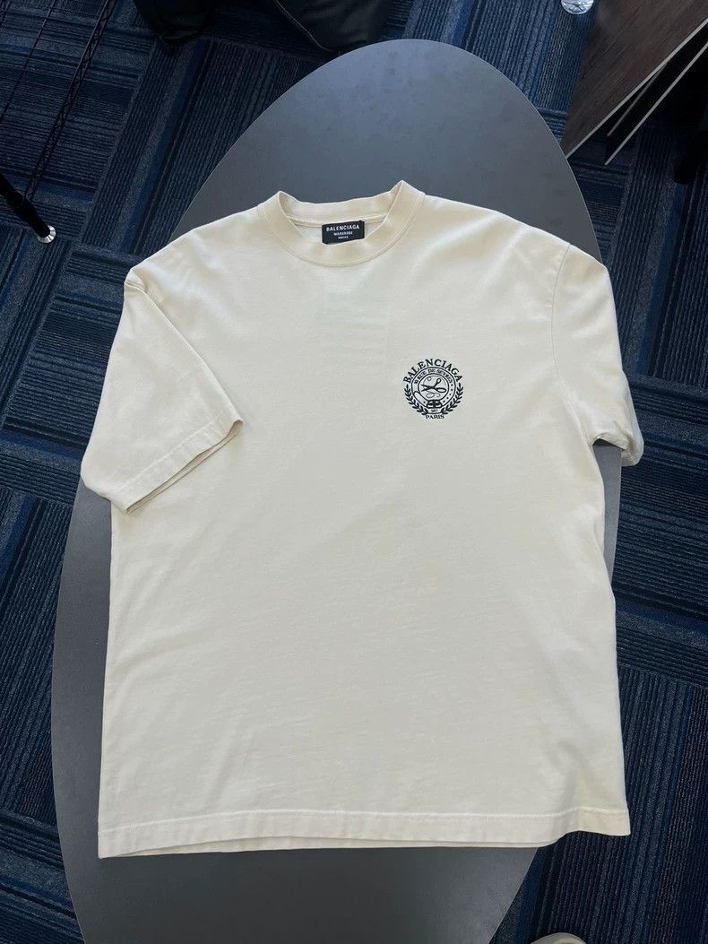 Balenciaga Balenciaga Wheat ear scissors short sleeve T-shirt beige Size US M / EU 48-50 / 2 - 1 Thumbnail