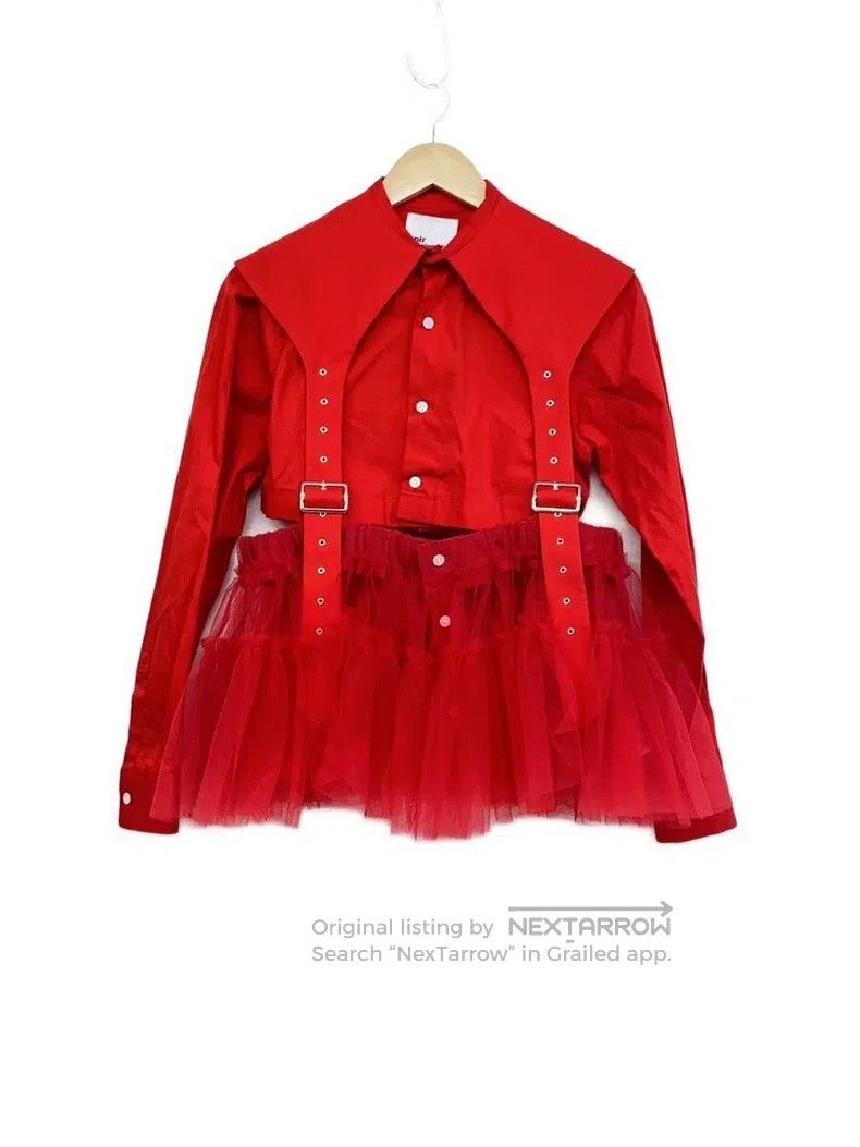 Comme des Garcons Comme Des Garcons Red Retro Lace Shirt Size XS / US 0-2 / IT 36-38 - 1 Thumbnail