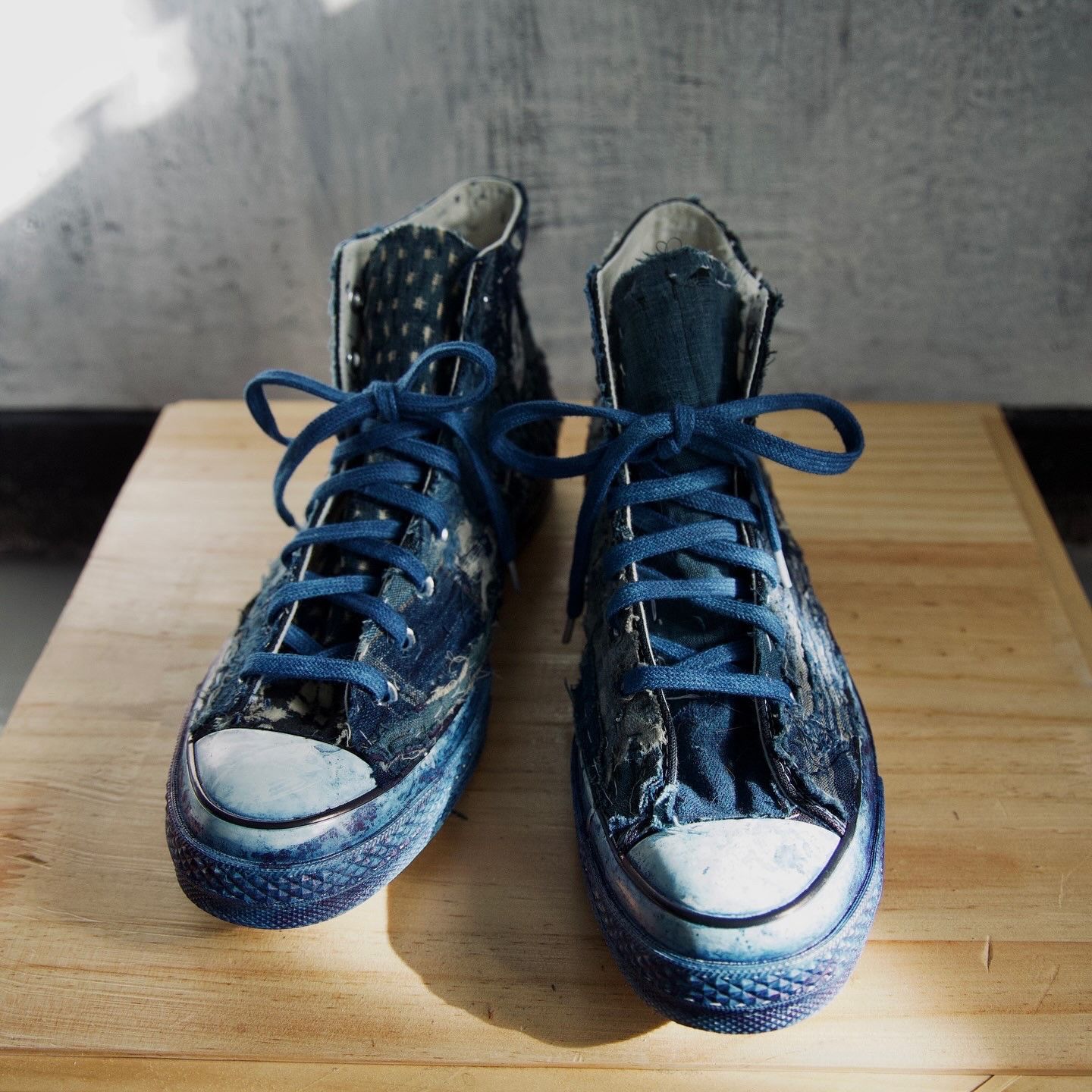 Hana Indigo Custom order - BORO X CONVERSE hand- stitched sneaker Size US 9 / EU 42 - 5 Thumbnail