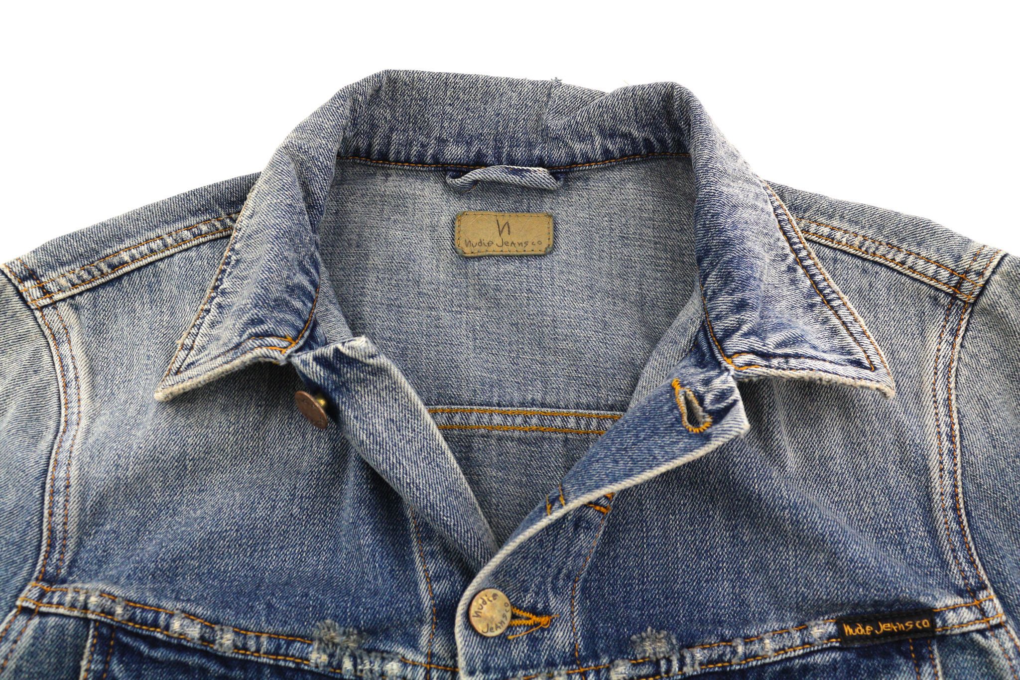 Nudie Jeans BILLY M Shimmering Indigo Denim Polo Logo Jacket 82483 Size US M / EU 48-50 / 2 - 4 Thumbnail