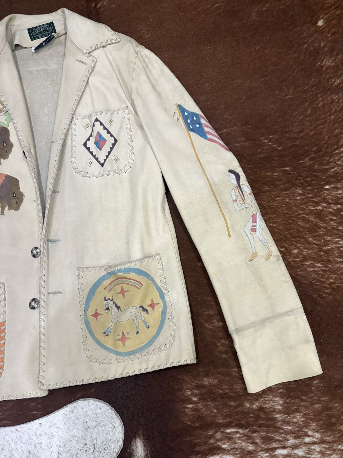 Ralph Lauren Rare Ralph Lauren Country Leather Jacket Size 42R - 4 Thumbnail