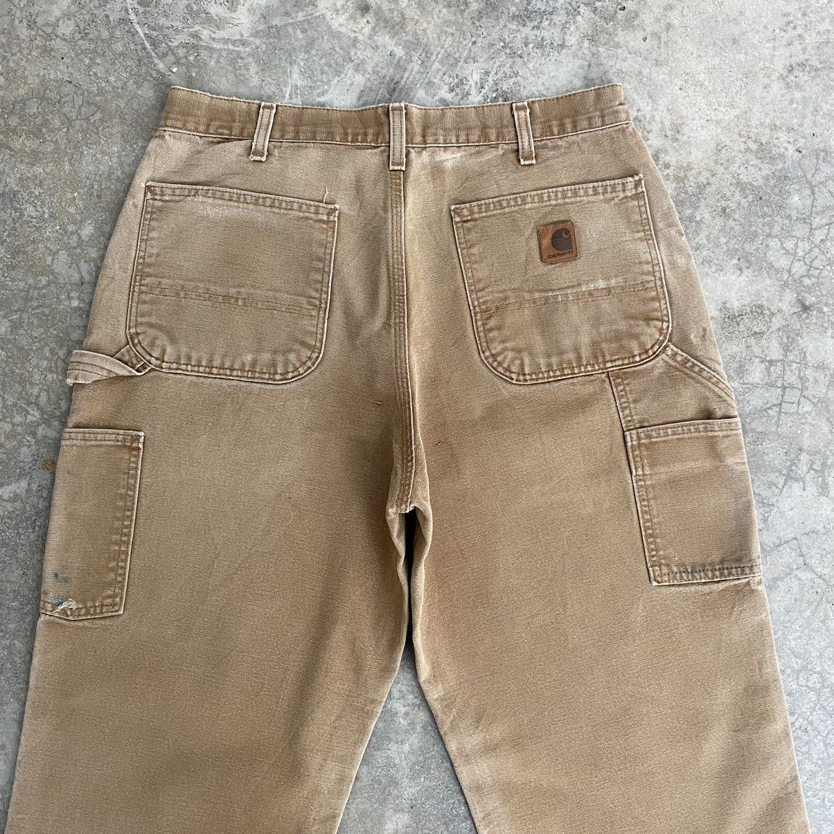 Carhartt Vintage Carhartt Faded Tan Carpenter Work Pants Size US 32 / EU 48 - 17 Thumbnail