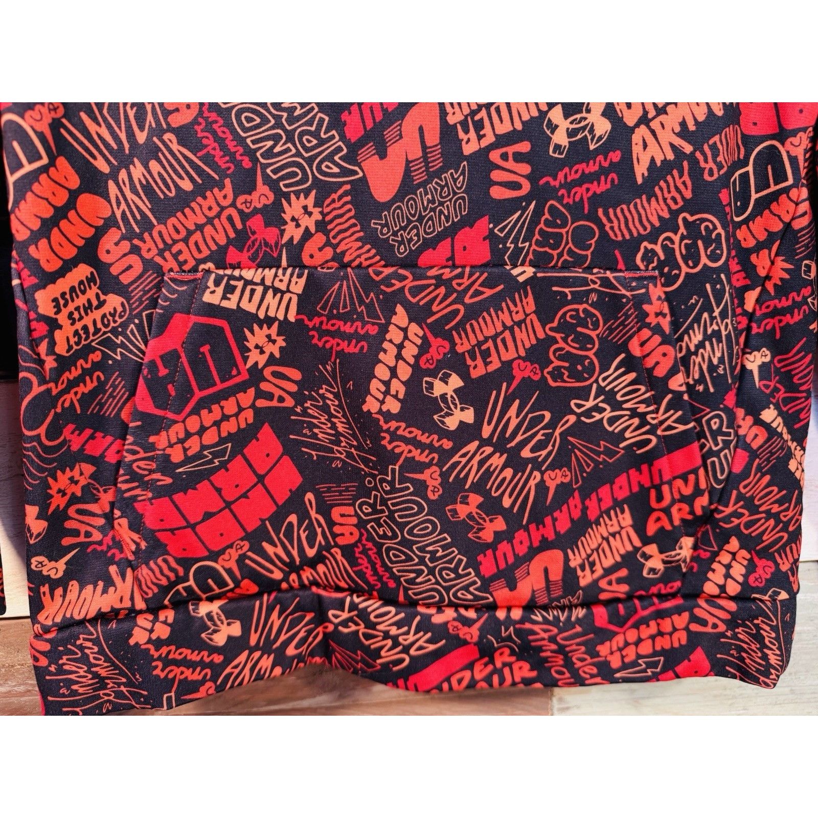 Under Armour Under Armour Red Logo Pullover Hoodie Sweater Jacket Boys Yo Size US XS / EU 42 / 0 - 4 Thumbnail