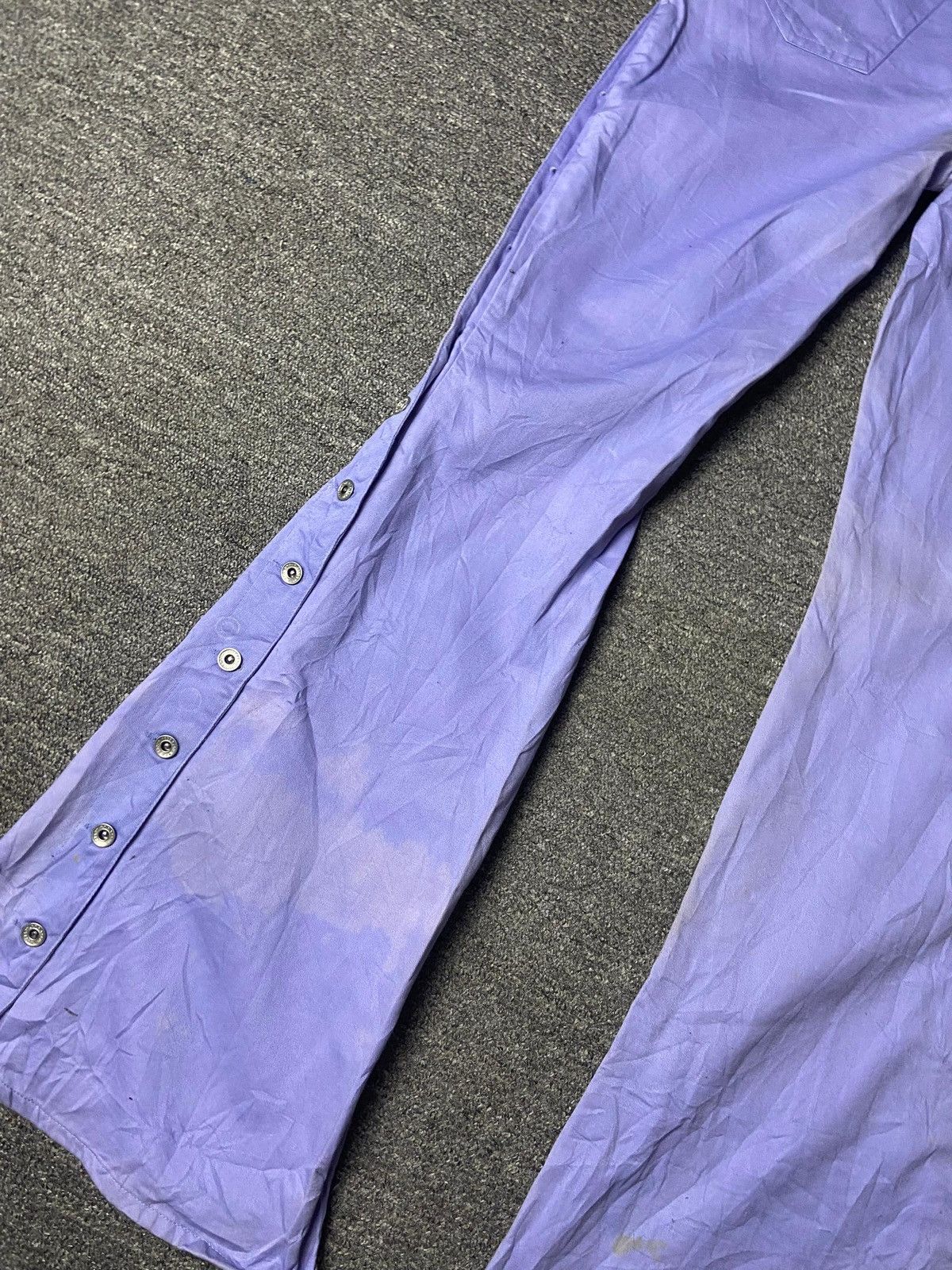 Japanese Brand F.T.S Co Brand Flared Pants with Sides Snap Buttons (154) Size 27" / US 4 / IT 40 - 3 Thumbnail