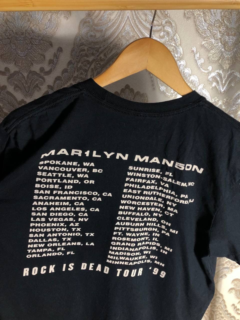 Marilyn Manson × Vintage VERY RARE MARELYN MANSON BIG LOGO ROCK T-SHIRT PUNK Y2K 90s Size US XL / EU 56 / 4 - 4 Thumbnail
