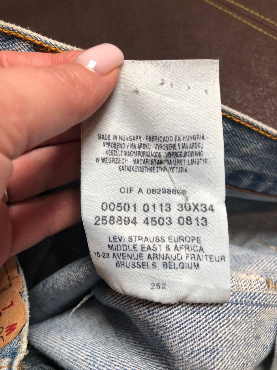 Levi's Levi's 501 patchwork straight leg jeans with a raw hem Size US 30 / EU 46 - 16 Thumbnail