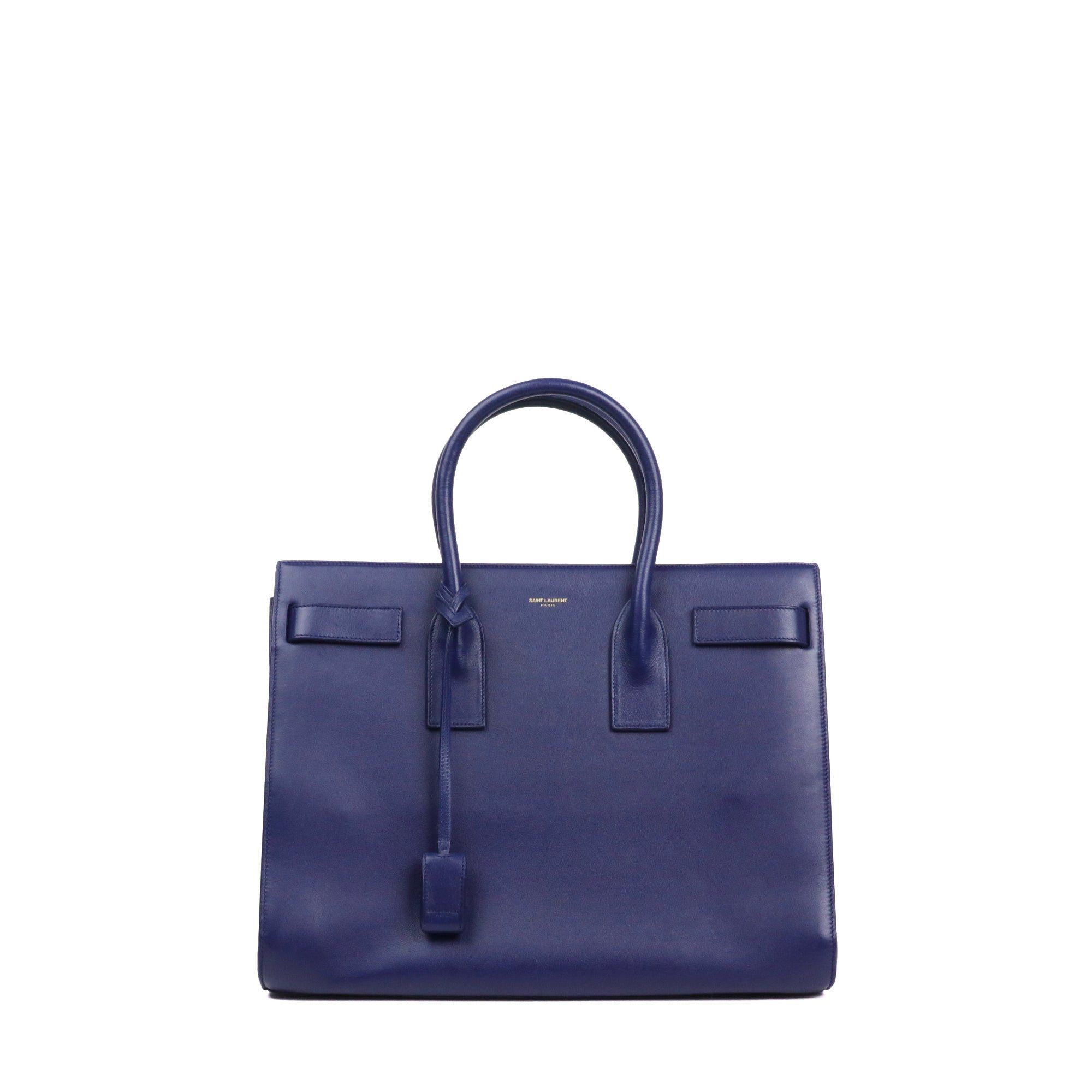 Saint Laurent Paris SAINT LAURENT - Saint Laurent Medium Day Bag in midnight blue leather Size ONE SIZE - 1 Thumbnail