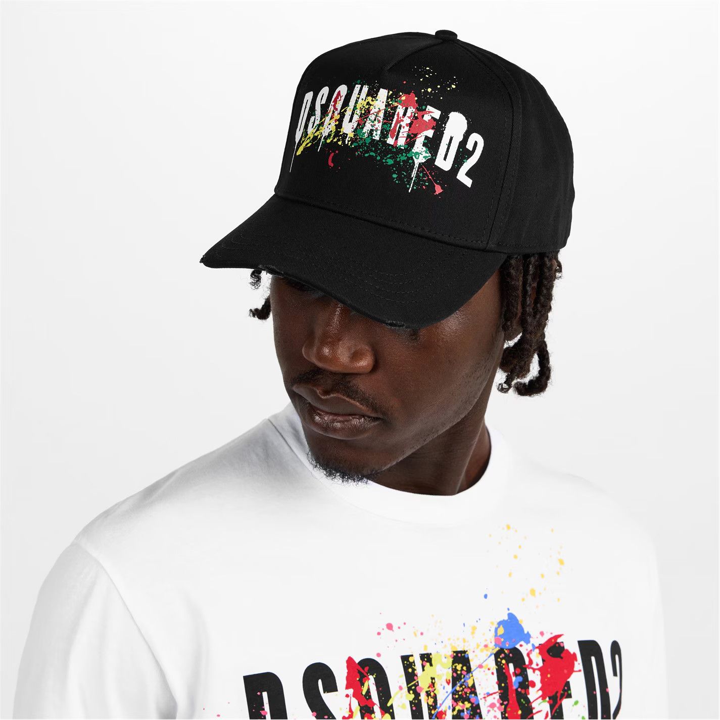 Dsquared2 o1g2r1mq0426 Size: OS / Splat Baseball Hat / Cap in Black Size ONE SIZE - 3 Thumbnail
