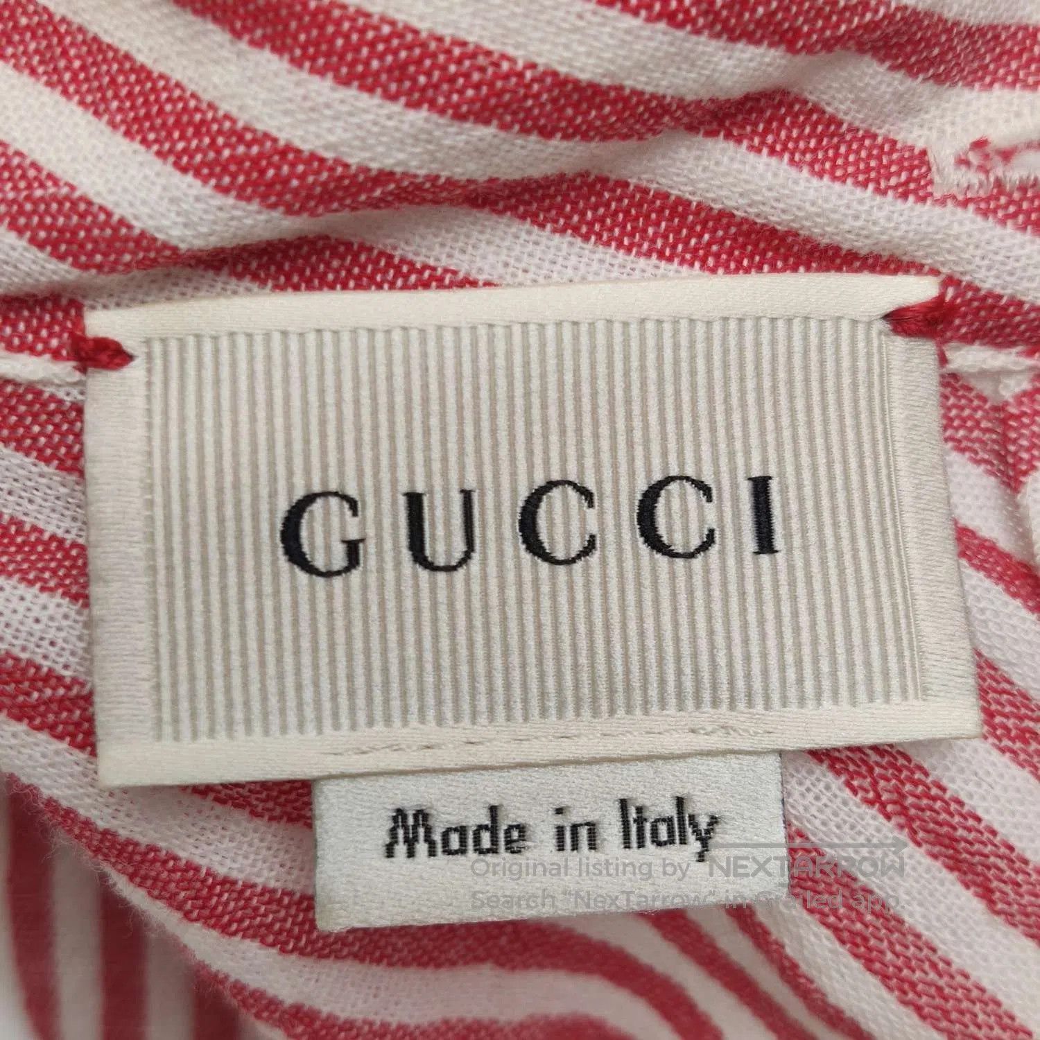 Gucci Red & White Striped Embroidered High. Size S / US 4 / IT 40 - 4 Thumbnail