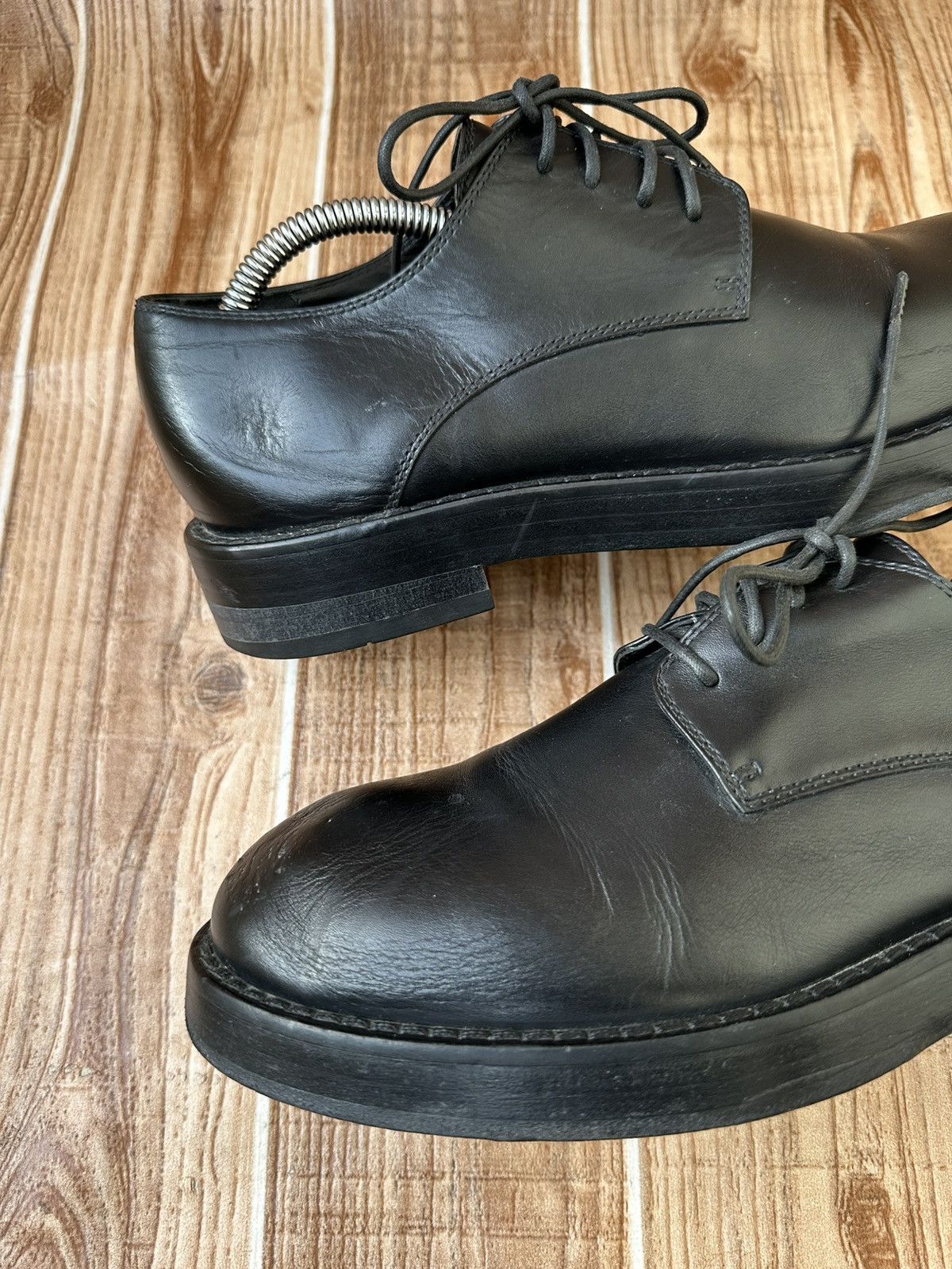 Ann Demeulemeester Ann Demeulemeester Black Derby Shoes Size US 7 / EU 40 - 11 Thumbnail