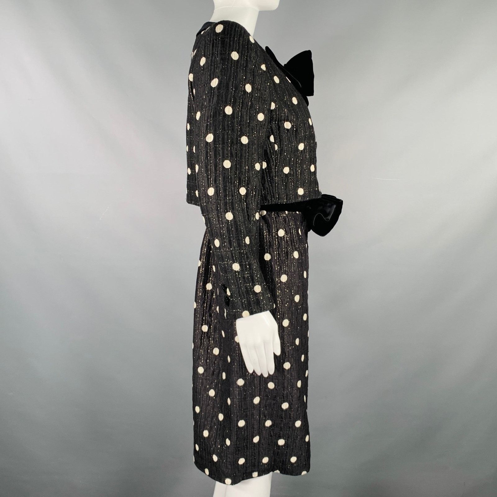 Valentino Size M Black White Polka Dot Strapless Dress Jacket Set Size M / US 6-8 / IT 42-44 - 3 Thumbnail
